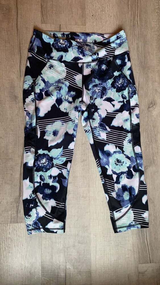 Fila Sport Floral Multicolor Print Capri Leggings Women's